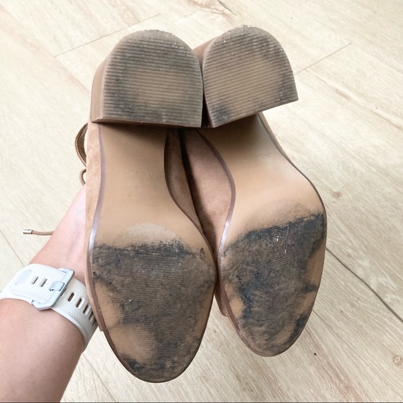 Aldo Astievia Gladiator Lace Up Heeled Sandals Tan - Picture 8 of 9